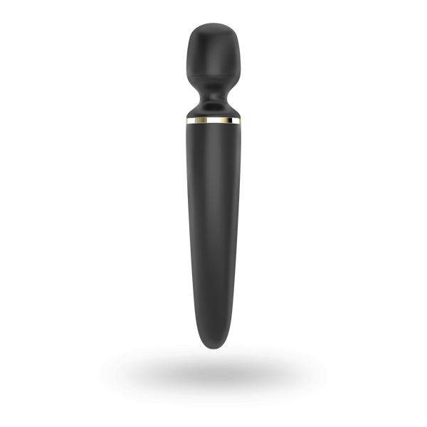 Satisfyer Wand-er Woman (Black/Gold), Вібромасажер, водонепроникний, потужний, розмір XXL TM0001122 фото