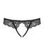 Мереживні танга з доступом Obsessive Contica crothchles thong S/M, чорні SO7256 фото 13