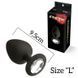 Анальна пробка з кристалом MAI Attraction Toys №49 Black (м`ята упаковка) SO4632-R фото 7