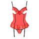 Корсет з відкритими грудьми CHERRY CORSET red XXL/3XL -Passion Exclusive, трусики, пажі, стрепи, обо PS25506 фото 4