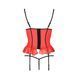 Корсет з відкритими грудьми CHERRY CORSET red XXL/3XL -Passion Exclusive, трусики, пажі, стрепи, обо PS25506 фото 10
