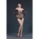 Сітчасте боді зі стразами Moonlight Model 09 XS-L Black, відкриті плечі SO6342 фото 5