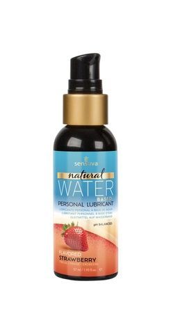 Змазка на водній основі Sensuva Natural Water-Based Strawberry (57 мл) без гліцерину та парабенів SO3221 фото