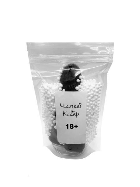 Мило у формі пеніса Чистий Кайф Black size M, крафтове мило-член, натуральне SO2629 фото