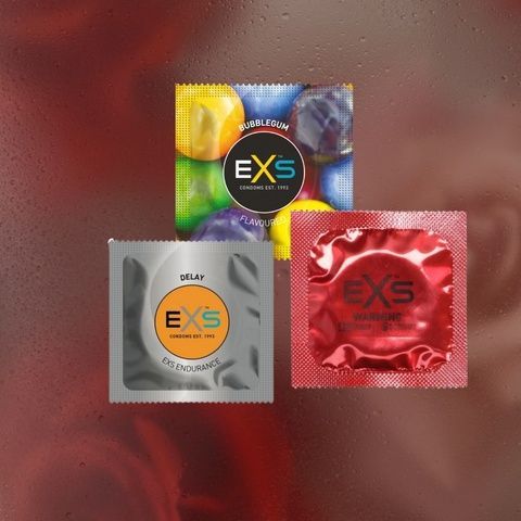Fruit & Fun: EXS Bubblegum Flavoured - 7 шт, EXS Delay - 20 шт, Pasante Warming - 13 шт MM2303 фото