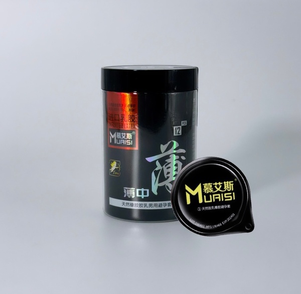 Muasi 002 Black - ультратонкі презервативи з додатковою змазкою TM0001223 фото