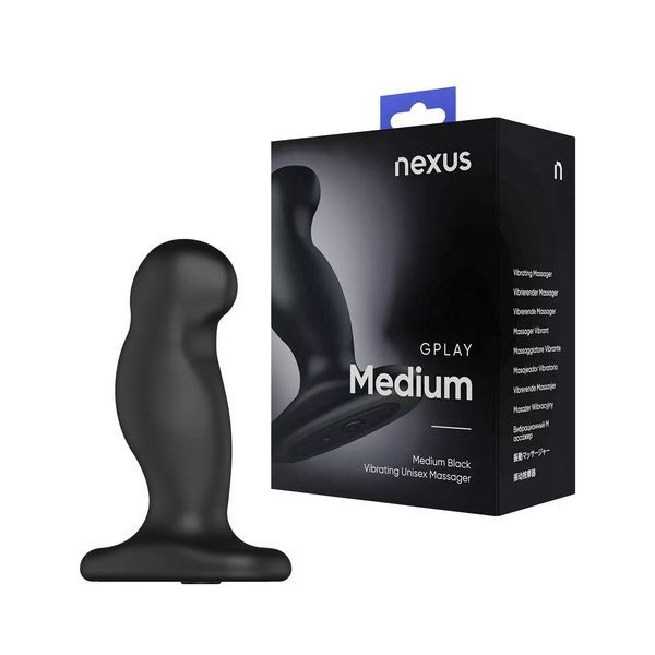 Вібромасажер простати Nexus G-Play Plus M Black, макс. діаметр 3 см, перезаряджуваний GPM001 фото