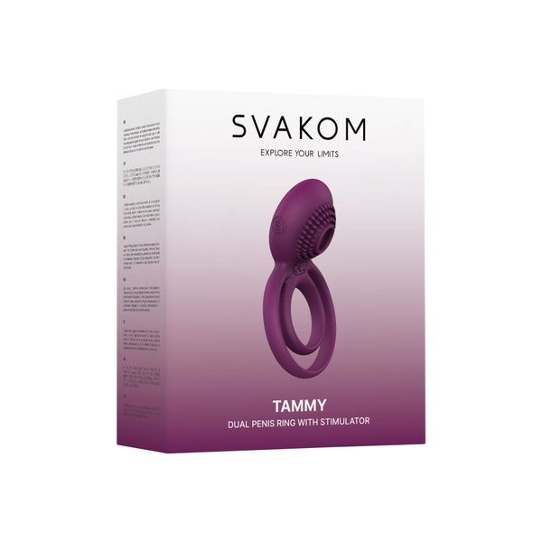 Подвійне ерекційне кільце з вібрацією Svakom Tammy Violet SO4853 фото