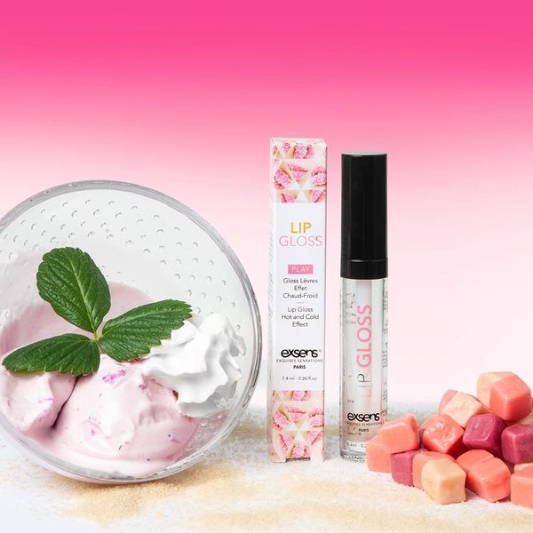 Стимулювальний блиск для губ EXSENS Lip Gloss 7,4 мл, ефект поколювання і холод-тепло SO2362 фото