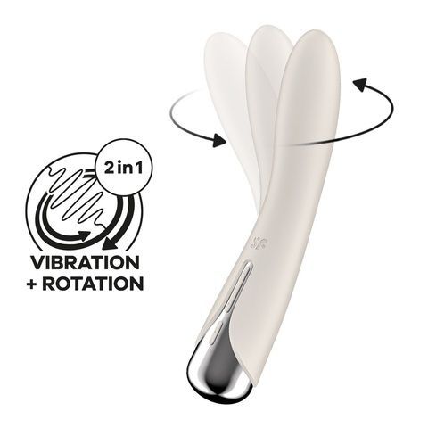 Вібратор точки G з обертанням Satisfyer Spinning Vibe 1 Beige, 2 мотори SX0560 фото