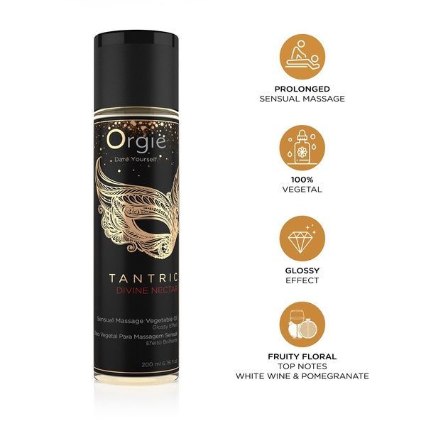 Масажна олія Orgie &ndash; Tantric Divine Nectar (200 мл), для тантричного масажу, зволоження SX1554 фото
