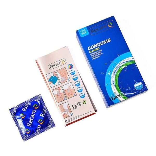 Презервативи Recare Classic Condoms 12 шт, класичні SX3327 фото
