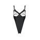 Боді з екошкіри Passion CELIN BODY L/XL, black, з доступом, відкритий SO6403 фото 5
