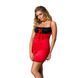 Сорочка приталена з відкритою спиною Passion LENA CHEMISE 6XL/7XL, red, трусики PS1027 фото 1