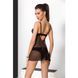 Сорочка беби долл прозрачная GISELE CHEMISE black S/M - Passion Exclusive, трусики PS24602 фото 10