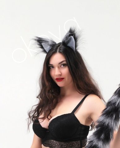 Fox ears silver with silver tip 30101084 фото