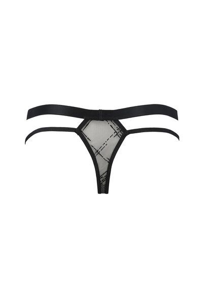 Чоловічі прозорі стринги Passion 029 THONG COLLIN XXL/XXXL Black, сітка SO7560 фото