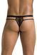 Чоловічі прозорі стринги Passion 029 THONG COLLIN XXL/XXXL Black, сітка SO7560 фото 8