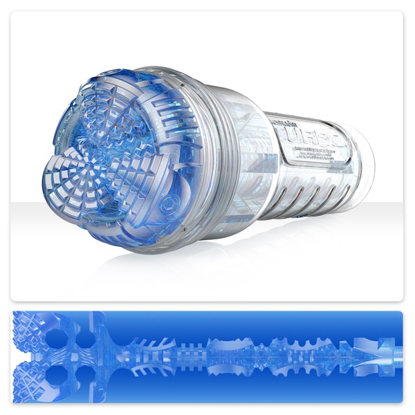 Мастурбатор Fleshlight Turbo Core Blue Ice, оральний секс (глибоке горло) SO6582 фото