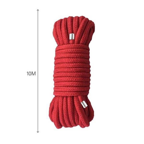 Мотузка для BDSM MAI Bondage Rope Red, довжина 10 м, діаметр 6,5 мм, поліестер SO6574 фото
