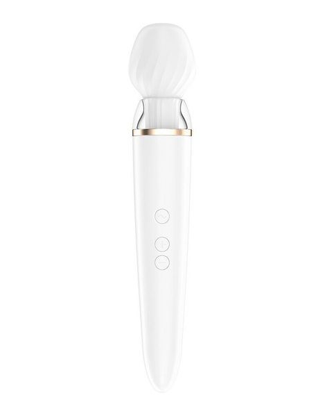Смарт вібромасажер зі змінною головкою Satisfyer Double Wand-er (м`ята упаковка) SO6135-R фото