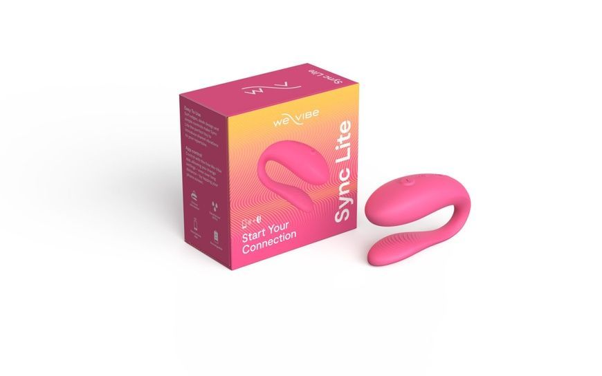 Смарт-вібратор для пар We-Vibe Sync Lite Pink, 10 віброрежимів, можна поєднувати з проникним сексом SO8766 фото