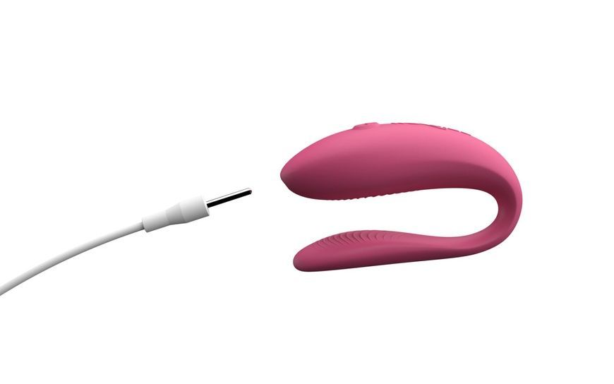 Смарт-вібратор для пар We-Vibe Sync Lite Pink, 10 віброрежимів, можна поєднувати з проникним сексом SO8766 фото